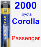 Passenger Wiper Blade for 2000 Toyota Corolla - Assurance