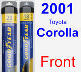 Front Wiper Blade Pack for 2001 Toyota Corolla - Assurance