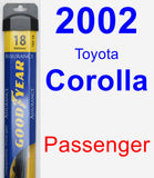 Passenger Wiper Blade for 2002 Toyota Corolla - Assurance