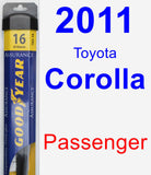 Passenger Wiper Blade for 2011 Toyota Corolla - Assurance