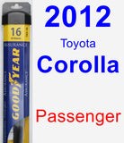 Passenger Wiper Blade for 2012 Toyota Corolla - Assurance