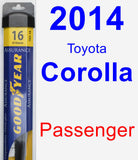 Passenger Wiper Blade for 2014 Toyota Corolla - Assurance