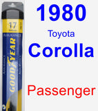 Passenger Wiper Blade for 1980 Toyota Corolla - Assurance