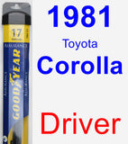 Driver Wiper Blade for 1981 Toyota Corolla - Assurance