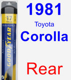 Rear Wiper Blade for 1981 Toyota Corolla - Assurance