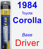 Driver Wiper Blade for 1984 Toyota Corolla - Assurance