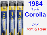 Front & Rear Wiper Blade Pack for 1984 Toyota Corolla - Assurance