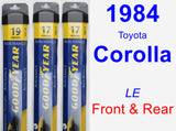 Front & Rear Wiper Blade Pack for 1984 Toyota Corolla - Assurance