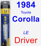 Driver Wiper Blade for 1984 Toyota Corolla - Assurance