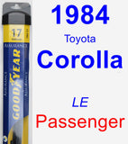 Passenger Wiper Blade for 1984 Toyota Corolla - Assurance