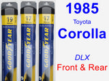 Front & Rear Wiper Blade Pack for 1985 Toyota Corolla - Assurance