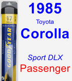 Passenger Wiper Blade for 1985 Toyota Corolla - Assurance