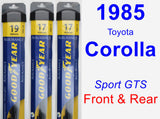 Front & Rear Wiper Blade Pack for 1985 Toyota Corolla - Assurance