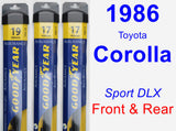 Front & Rear Wiper Blade Pack for 1986 Toyota Corolla - Assurance