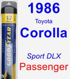 Passenger Wiper Blade for 1986 Toyota Corolla - Assurance