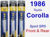 Front & Rear Wiper Blade Pack for 1986 Toyota Corolla - Assurance