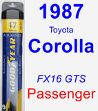 Passenger Wiper Blade for 1987 Toyota Corolla - Assurance