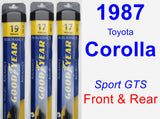 Front & Rear Wiper Blade Pack for 1987 Toyota Corolla - Assurance