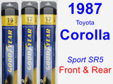 Front & Rear Wiper Blade Pack for 1987 Toyota Corolla - Assurance