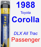 Passenger Wiper Blade for 1988 Toyota Corolla - Assurance