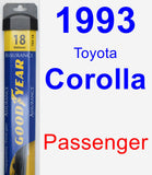 Passenger Wiper Blade for 1993 Toyota Corolla - Assurance