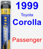 Passenger Wiper Blade for 1999 Toyota Corolla - Assurance