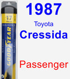 Passenger Wiper Blade for 1987 Toyota Cressida - Assurance