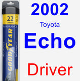 Driver Wiper Blade for 2002 Toyota Echo - Assurance