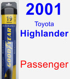 Passenger Wiper Blade for 2001 Toyota Highlander - Assurance