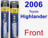 Front Wiper Blade Pack for 2006 Toyota Highlander - Assurance