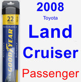 Passenger Wiper Blade for 2008 Toyota Land Cruiser - Assurance