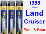 Front & Rear Wiper Blade Pack for 1988 Toyota Land Cruiser - Assurance