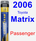 Passenger Wiper Blade for 2006 Toyota Matrix - Assurance