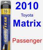 Passenger Wiper Blade for 2010 Toyota Matrix - Assurance