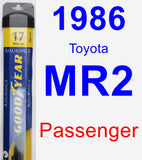 Passenger Wiper Blade for 1986 Toyota MR2 - Assurance