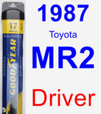 Driver Wiper Blade for 1987 Toyota MR2 - Assurance