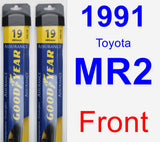 Front Wiper Blade Pack for 1991 Toyota MR2 - Assurance