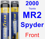 Front Wiper Blade Pack for 2000 Toyota MR2 Spyder - Assurance