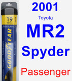 Passenger Wiper Blade for 2001 Toyota MR2 Spyder - Assurance