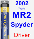 Driver Wiper Blade for 2002 Toyota MR2 Spyder - Assurance