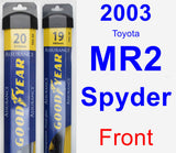 Front Wiper Blade Pack for 2003 Toyota MR2 Spyder - Assurance