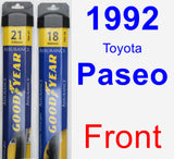 Front Wiper Blade Pack for 1992 Toyota Paseo - Assurance