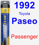 Passenger Wiper Blade for 1992 Toyota Paseo - Assurance