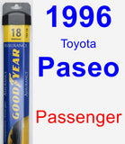 Passenger Wiper Blade for 1996 Toyota Paseo - Assurance