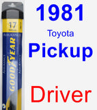 Driver Wiper Blade for 1981 Toyota Pickup - Assurance