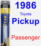 Passenger Wiper Blade for 1986 Toyota Pickup - Assurance