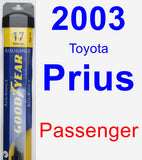 Passenger Wiper Blade for 2003 Toyota Prius - Assurance