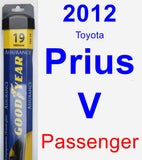 Passenger Wiper Blade for 2012 Toyota Prius V - Assurance