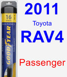 Passenger Wiper Blade for 2011 Toyota RAV4 - Assurance