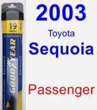 Passenger Wiper Blade for 2003 Toyota Sequoia - Assurance